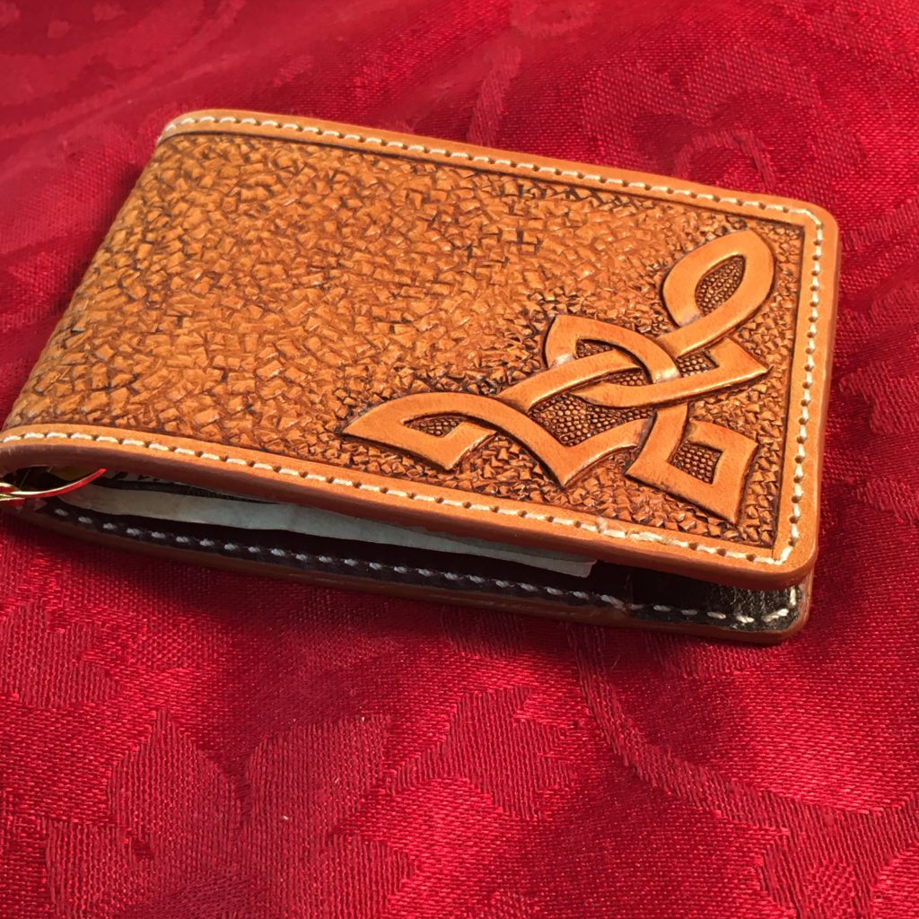 Tooled Leather Money Clip