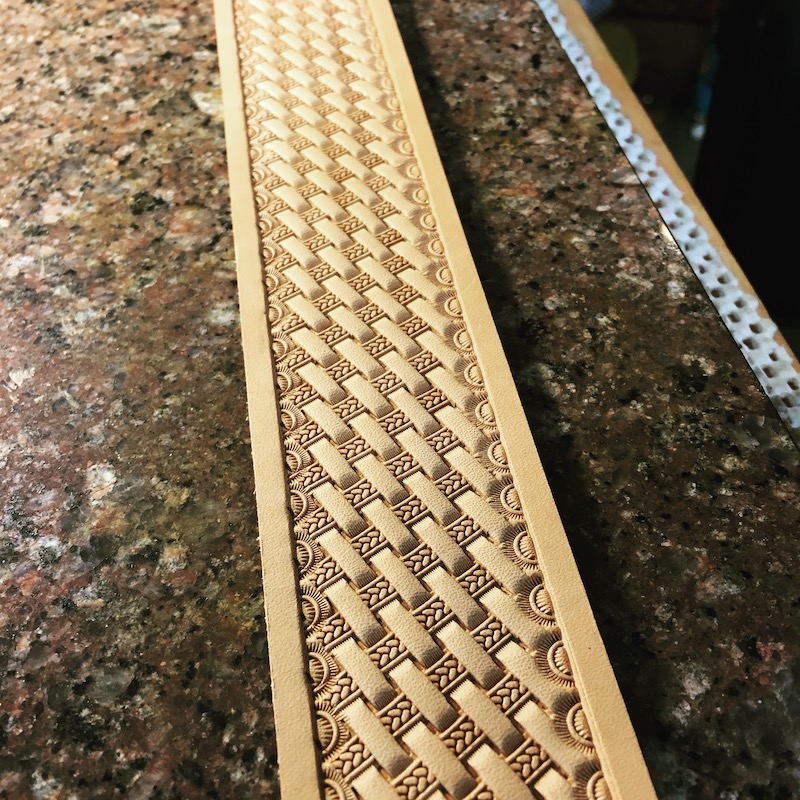 Leather basket stamping tutorial